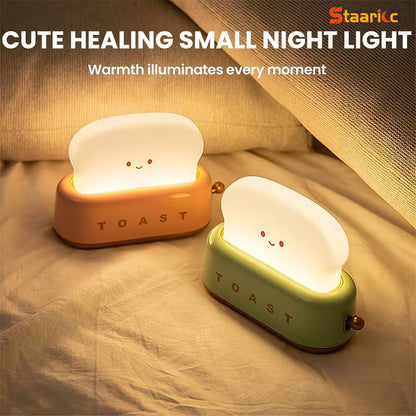 Toast Night Light — Rechargeable LED Toaster Lamp