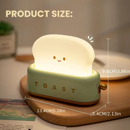 Toast Night Light — Rechargeable LED Toaster Lamp