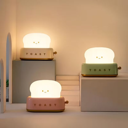 Toast Night Light — Rechargeable LED Toaster Lamp