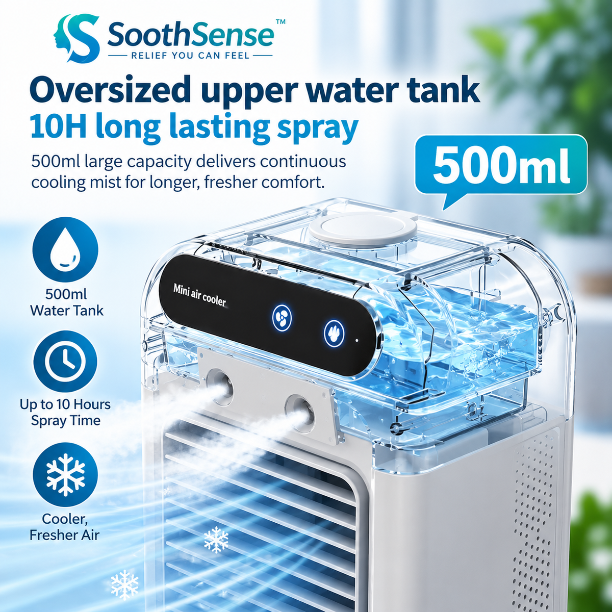 SoothSense Mini Air Cooler Fan